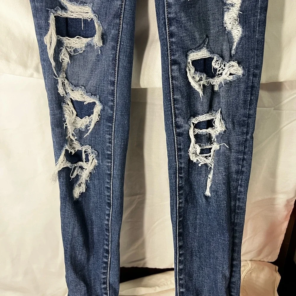 American Eagle next level stretch super hi rise jegging size 000 - Picture 2 of 7